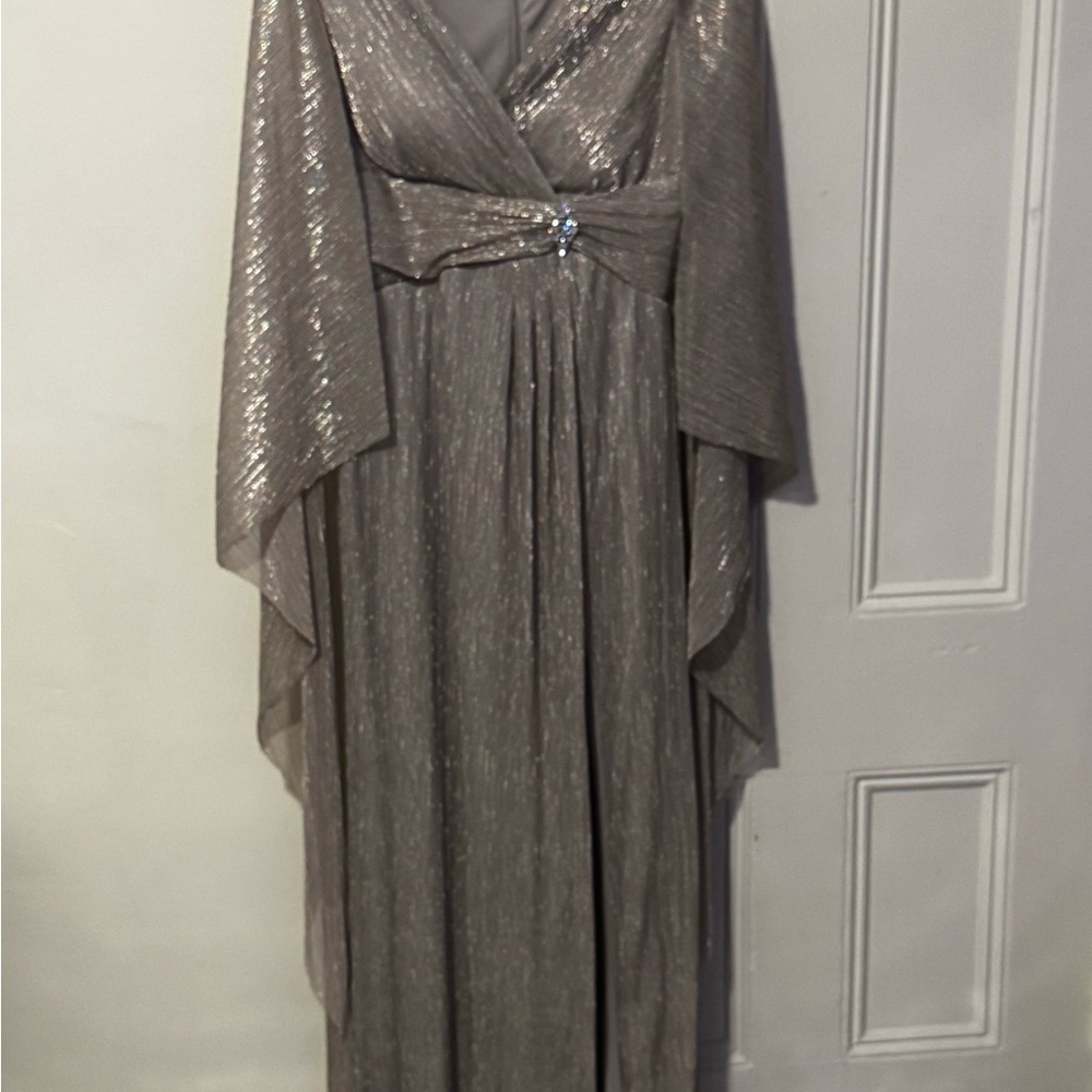 R&M Richards Silver Evening Gown